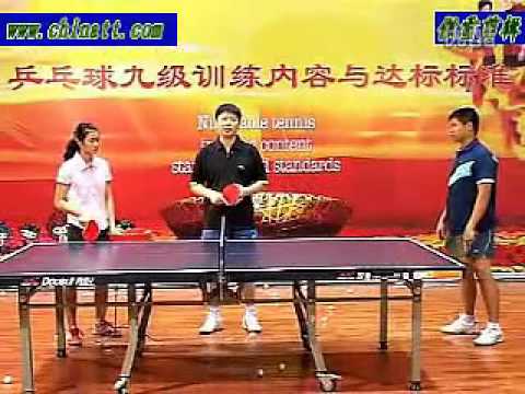 乒乓球九级训练内容与达标标准 推挡拨球侧身连续冲